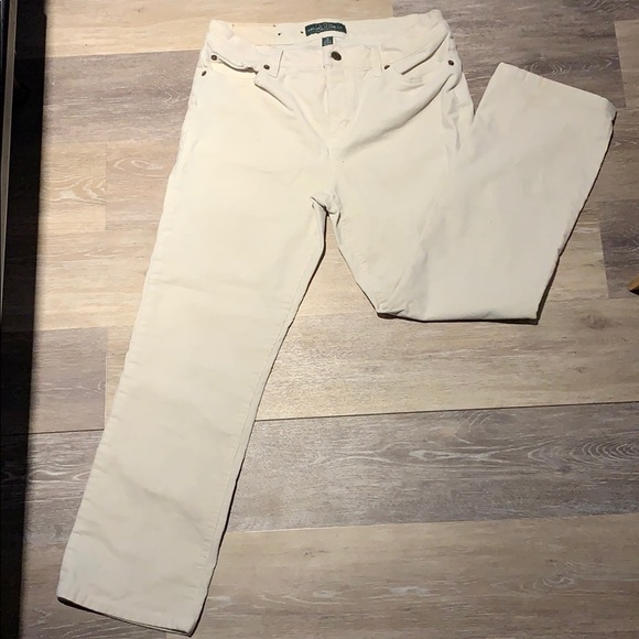 Corduroy white Ralph Lauren pants. - Picture 1 of 6